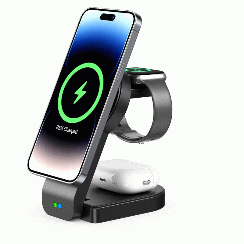 White - B-23 15W 10W 7.5W 5W Wireless Charger Fast Wireless Charging Stand for Qi-enabled Smart Phon