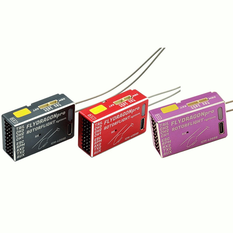 Purple - Steam FLYDRAGON Pro F722 V2.2 Gyroscope Rotorflight Upgraded Version Built-in Receiver Resc