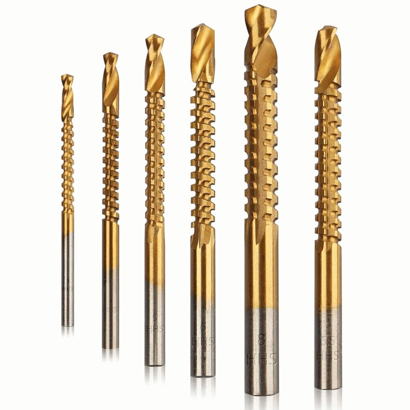 6PCS Titanium Cobalt Drill Bit Set 3mm-8mm High Speed Drilling Bits for Cutting and Drilling