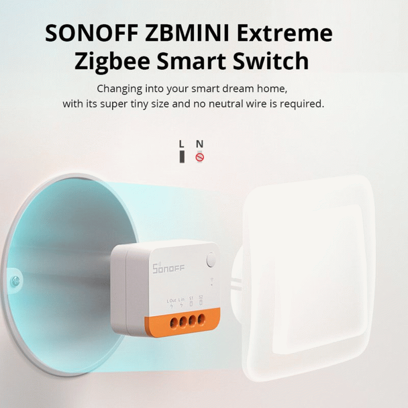 10Pcs Sonoff ZBMINI L2 Smart Zigbe3.0 Switch No Neutral Required Intelligent Two-way Control Relay M