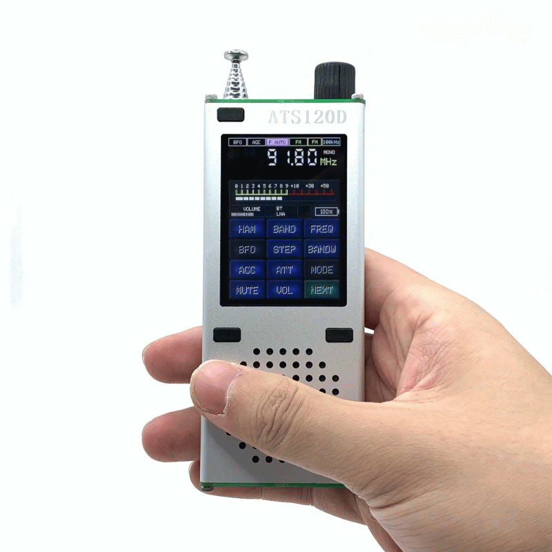 ATS120D SI4732+ESP32+Bluetooth+2.4 "Touch LCD FM,AM,LSB,USB Aviation Band Radio Receiver