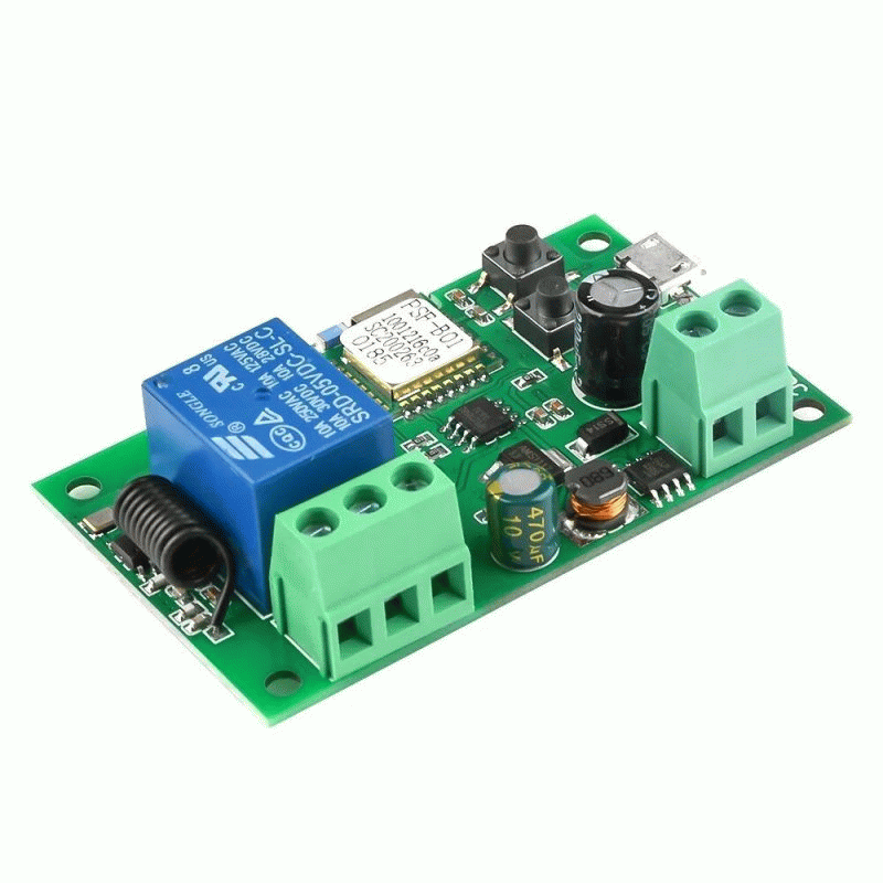 1 Way Control Module - 1 Channel Ewelink Wifi RF Switch Module Self-Locking DC 5V 7-32V Wireless APP