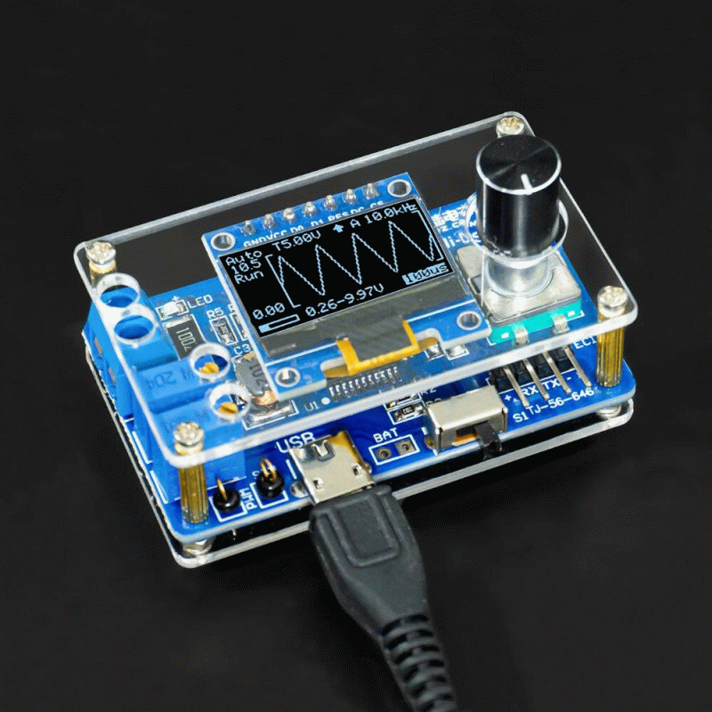 Parts + shell - DIY Mini Digital Oscilloscope Kit STC8K8A Microcontroller Electronic Soldering Pract