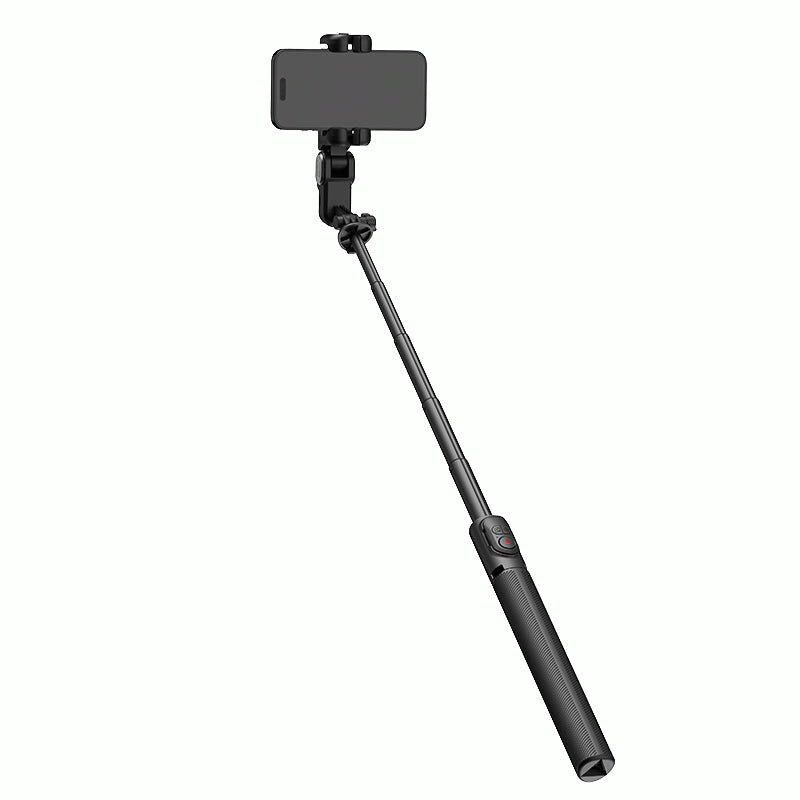Black - Aochuan M2 Pro Handheld Gimbal Selfie Stick Tripod with Fill Light AI Face Tracking Gesture