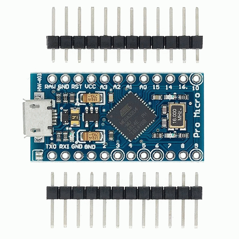 Micro Interface - Pro Micro ATmega32U4 5V 16MHz ATmega328 for ArduinoPro Mini with 2 Row Pin Header