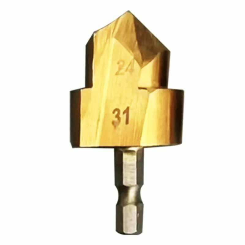 3PCS 6.35mm 1/4" Hex Shank 3 Flutes High-Speed Steel Countersink Drill Bit #20 #25 #32 Diameter for