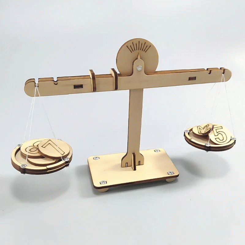 Number Balance Scale Model STEM Technology Scientific Toys Experiment Tool Kit Teaching Aids for Kid