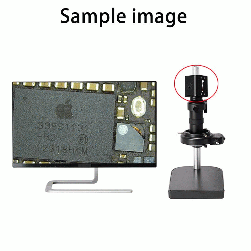 EU Plug - Mustool HY-5199 16MP HDMI Microscope Camera Sony CMOS Sensor 1080P Full HD Output 2K Recor