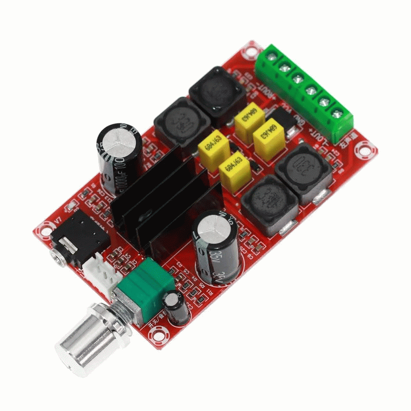 Red - XH-M189 TPA3116D2 Dual Channel 2x50W Stereo Power Amplifier Board Adjustable Audio Module DC 2