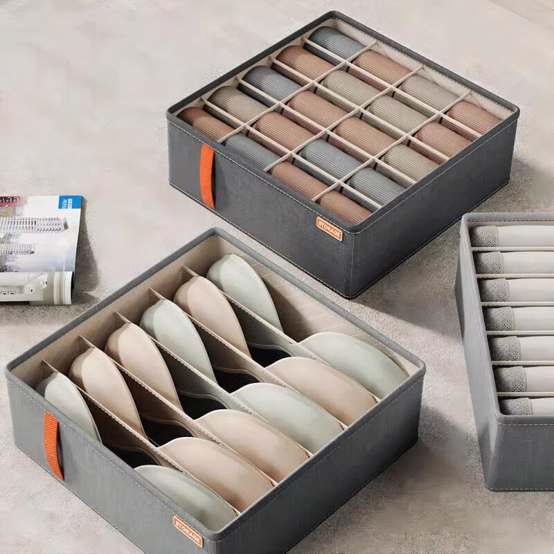 #3 - 1PC 6/7/20 Grid Underwear Storage Box Socks Underwear Storage Drawer Division Multifunction Ale