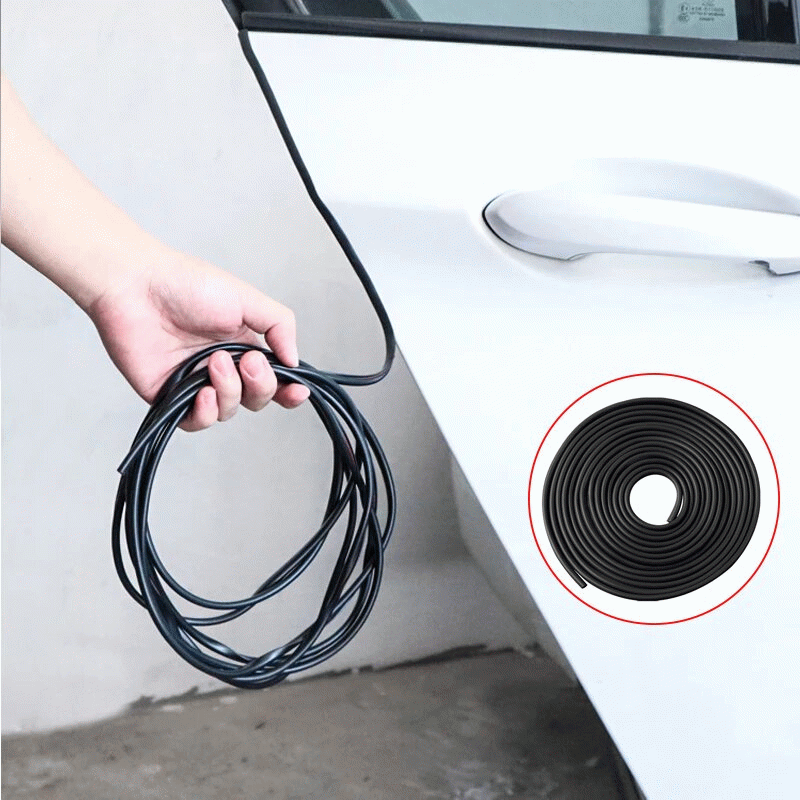 Car Door Edge Guard Strip Car Door Edge Protector 5m Black Universal Anti-Scratch Protective Trim An