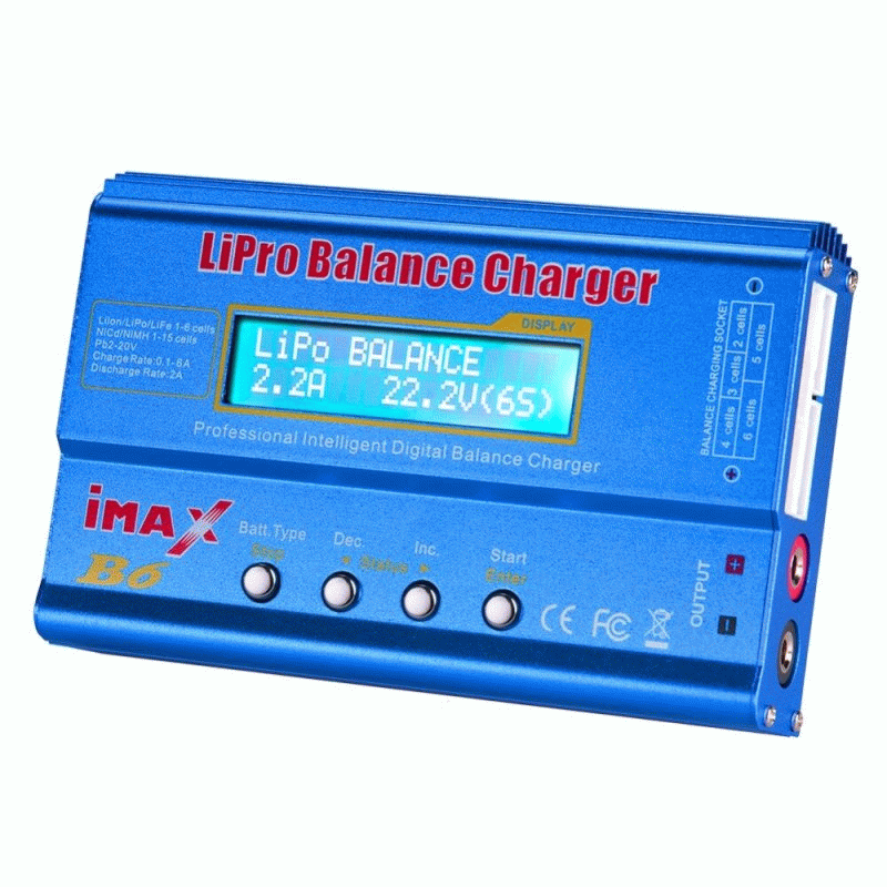 US Plug - iMAX B6 80W 6A Lipo Battery Balance Charger XT60 Plug with Power Supply Adapter