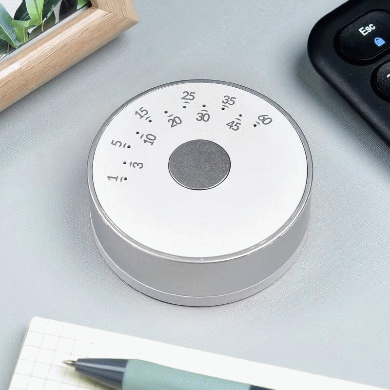 1 Pcs - Electronic Digital Timer with Magnetic Suction, Simplified, Circular Rotation, Cooking, Lear