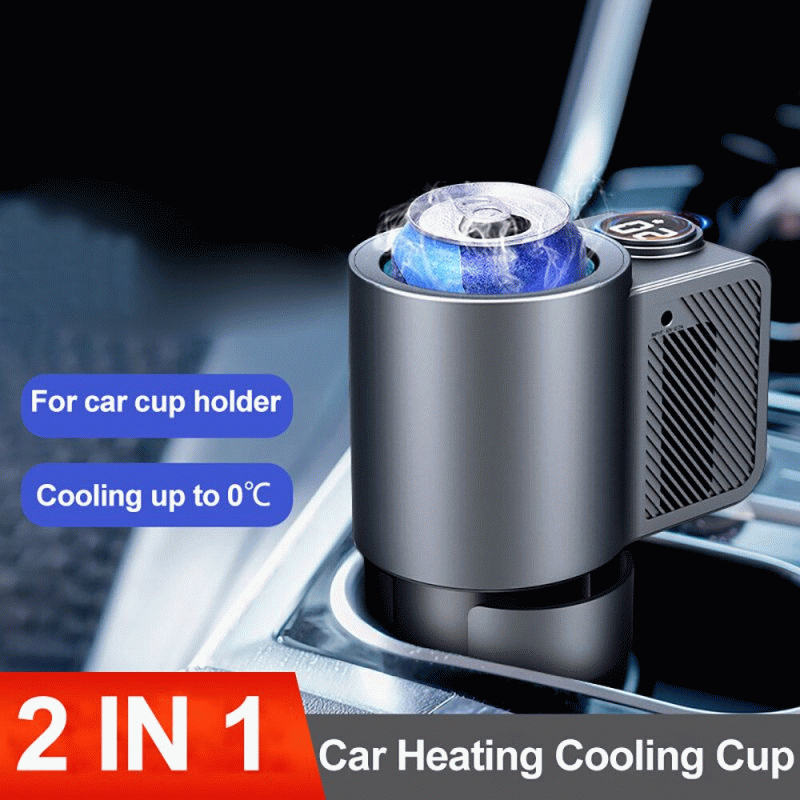 1 - Smart 2-in-1 Car Heating Cooling Cup Cold Hot Coffee Milk Electric Beverage Warmer Cooler Holder