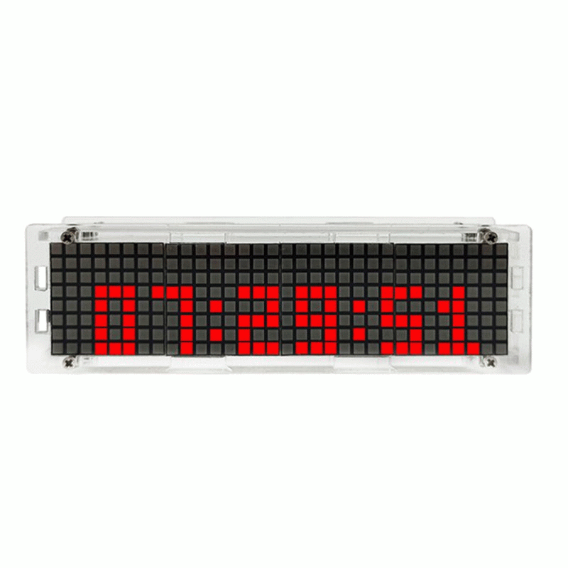 Blue - Voice-Controlled LED Music Spectrum DIY Kit Dot Matrix Clock Electronic Soldering Music Rhyth