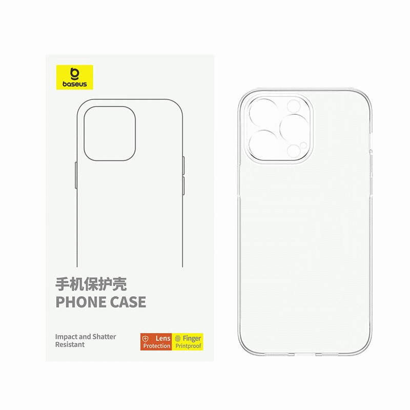 iPhone 16 Pro Max - Baseus Simple Series Transparent Mobile Phone Case for iPhone 16 Pro Max Shockpr