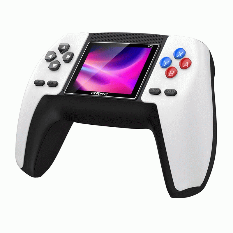Red - P5 Dual Player Retro Gamepad Console with Display Screen Built-in 520 Games Support HD Output