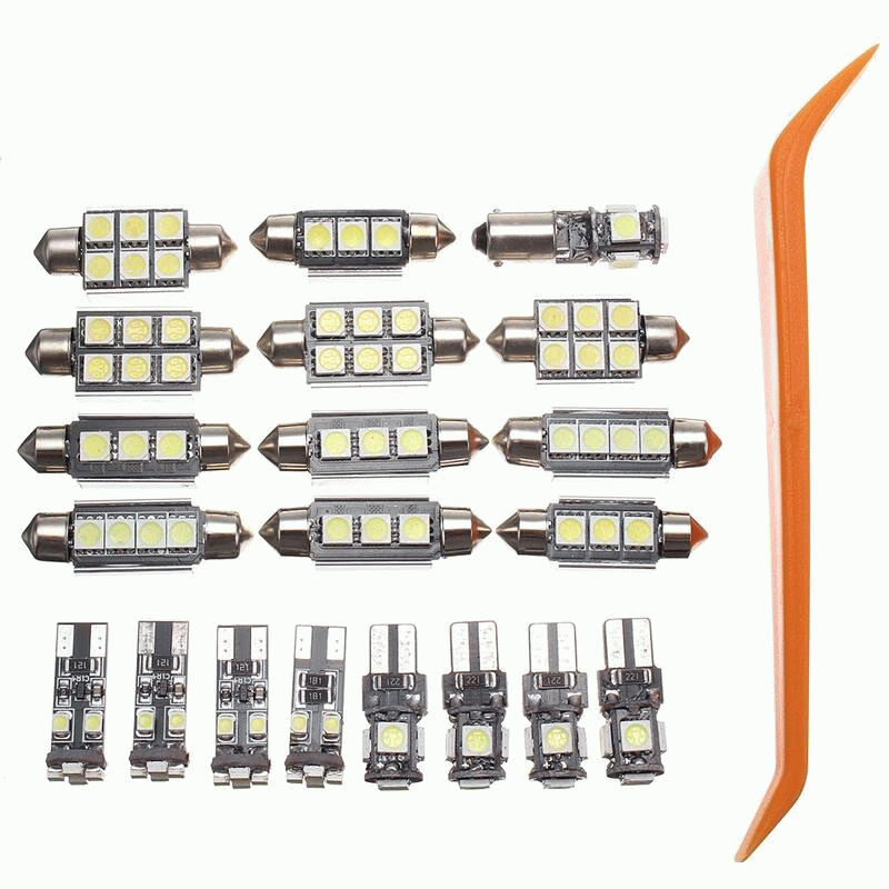 20pcs - 20pcs 6000K Car LED Light Decoding Reading Light Set White Light License Plate Light for Mer