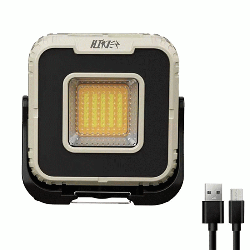 Grey - 2024 1000LM Super Bright Portable LED Spotlight Camping Lamp 3000mAh LED Work Light Rechargea