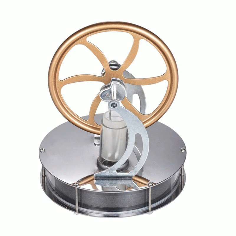 Gold - LL-001 Metal Low Temperature Stirling Engine Model Motor Steam Heat DIY Class Education Deskt