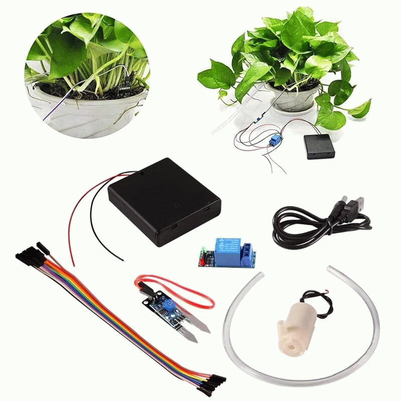 DIY Kit - Soil Moisture Sensor Kit Automatic Watering System Manager with Mini Water Pump for Arduin