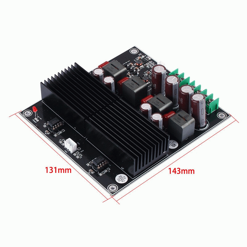 Black - HIFI Dual-Core TPA3255 Stereo Amplifier Board 2 Channel 600W+600W Class D Digital Power Amp