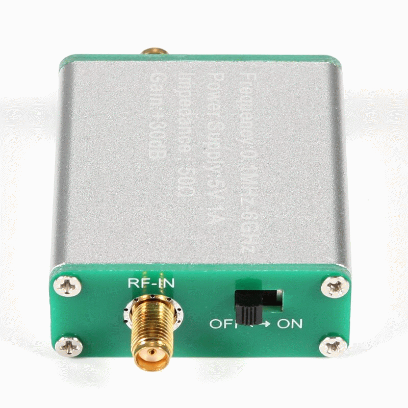 #B - 0.01-6GHz Low Noise Amplifier 35dB Gain RF Signal Amplifier SMA Female Type-C Charging Optional
