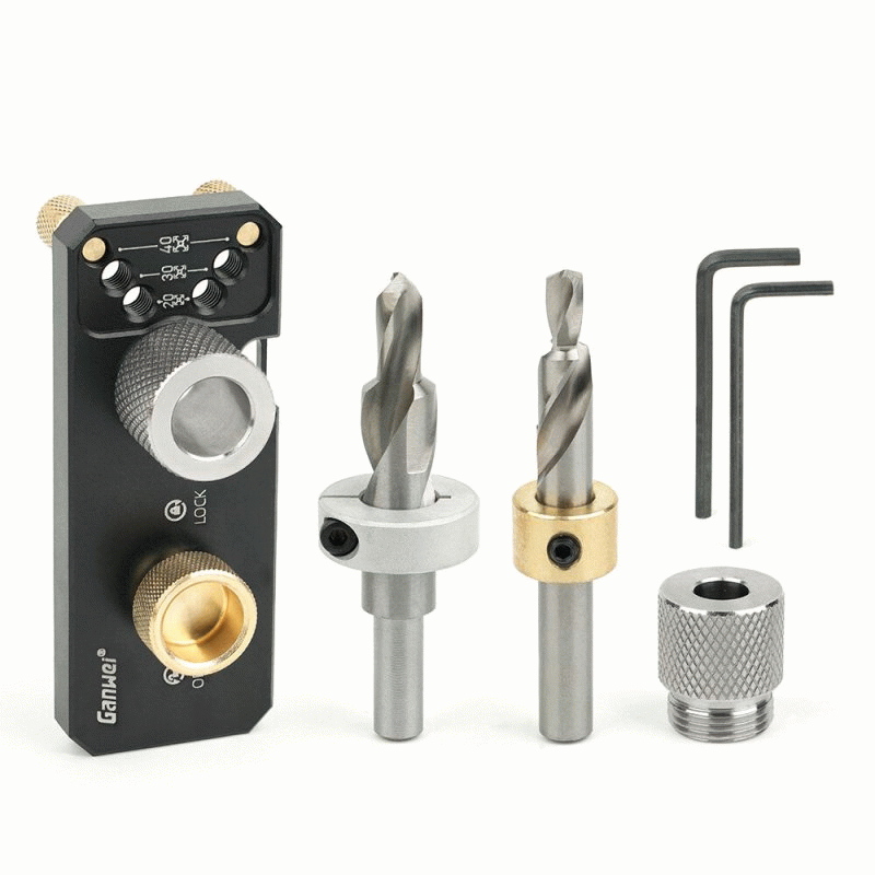 Black - Aluminum Profile Drilling Jig 20/30/40 Series Profile Positioning Punching Locator Set with