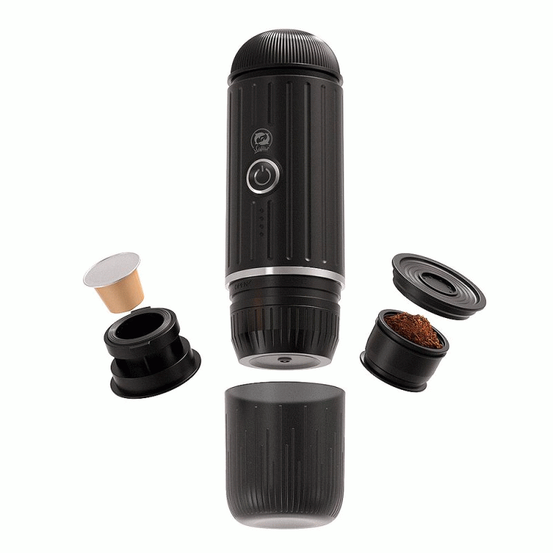 Red - iCafilas Portable Italian Capsule Coffee Machine Capsule Powder Dual-Purpose Handheld Cordless