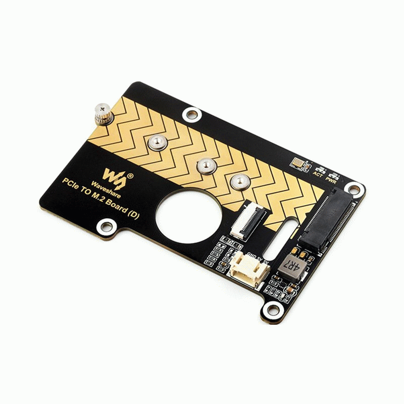Black - Raspberry Pi 5 PCIe To M.2 Adapter Board NVMe SSD Support High-Speed Data Transfer 2280 2260