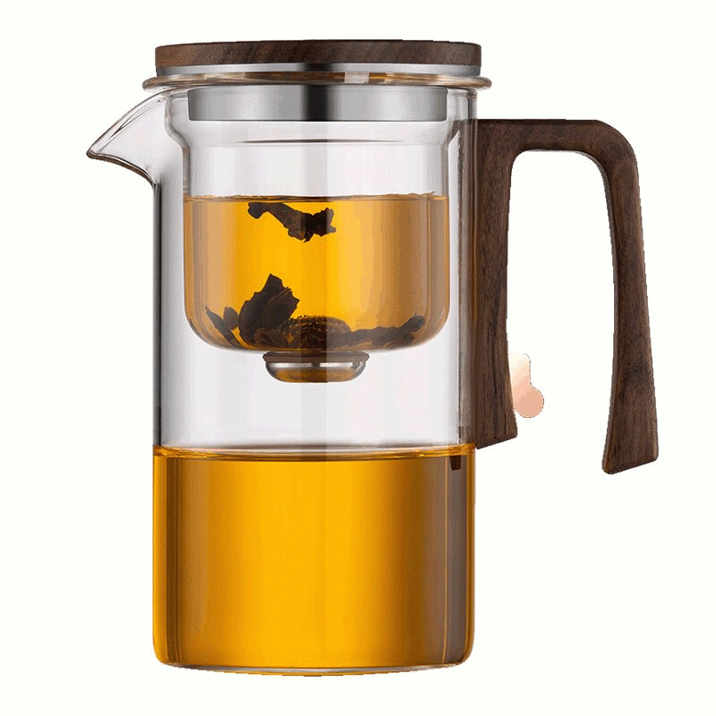 720ml - 520ML/720ML Household Tea Brewing Tea Leaves Separation Full Glass Heat-Resistant Filter Tea