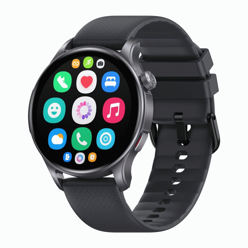 Deep Grey - [2025World Premiere]Zeblaze Btalk 3 GPS 1.43inch AMOLED Display GPS Double Straps 3ATM W