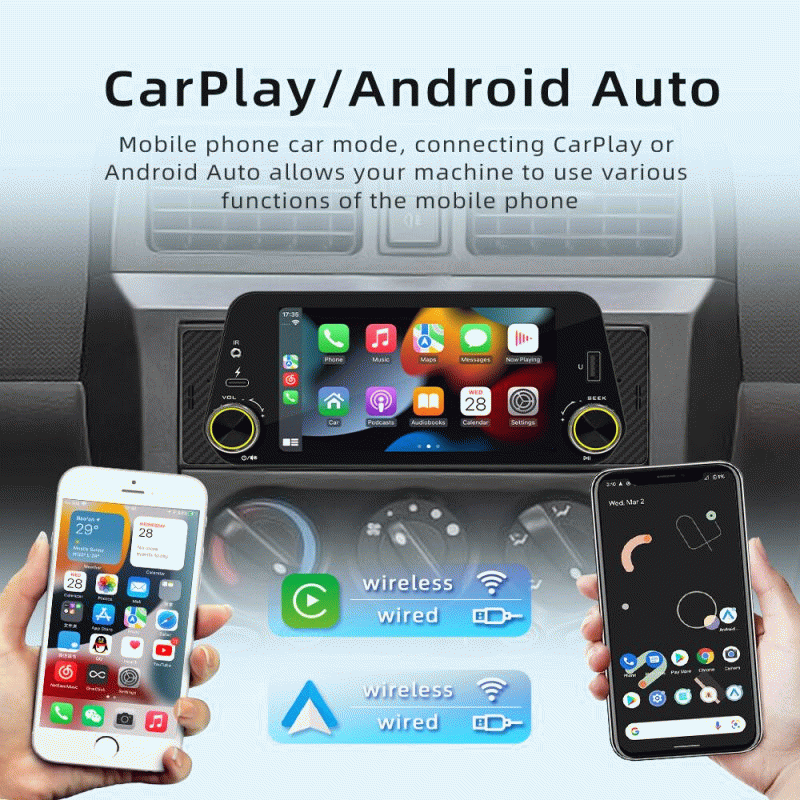 Black - 5 Inch Single Din Car Stereo MP5 Player 300PPI Ultra-Clear Touchscreen bluetooth Reverse Int