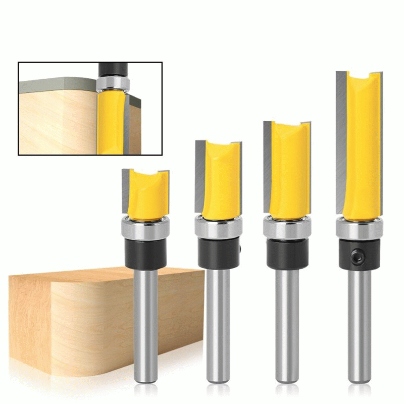 1/4 Inch 6.35mm Shank - 23pcs 6mm 1/4 Inch Shank Tungsten Carbide Flush Trim Pattern Router Bit Set