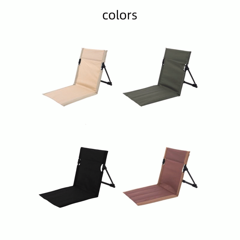 Black - Folding Chair New Lightweight Foldable Beach Chair With Backrest Camping Seat Outdoor Beach