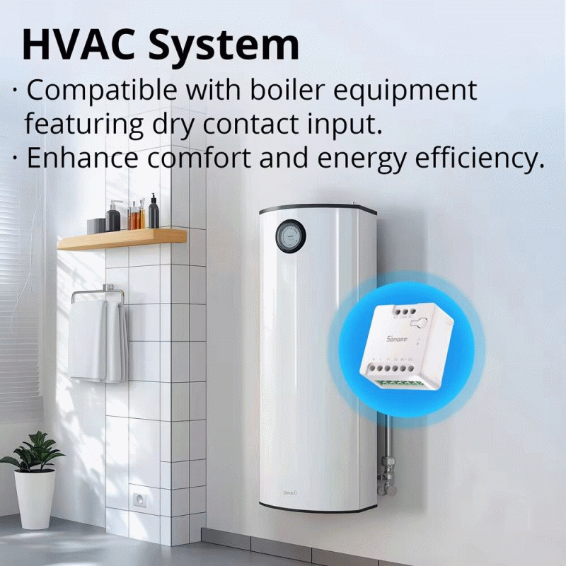 SONOFF MINI-D Dry WiFi Smart Switch with Matter Dry Contact Output AC/DC Input Compatible Alexa & Go