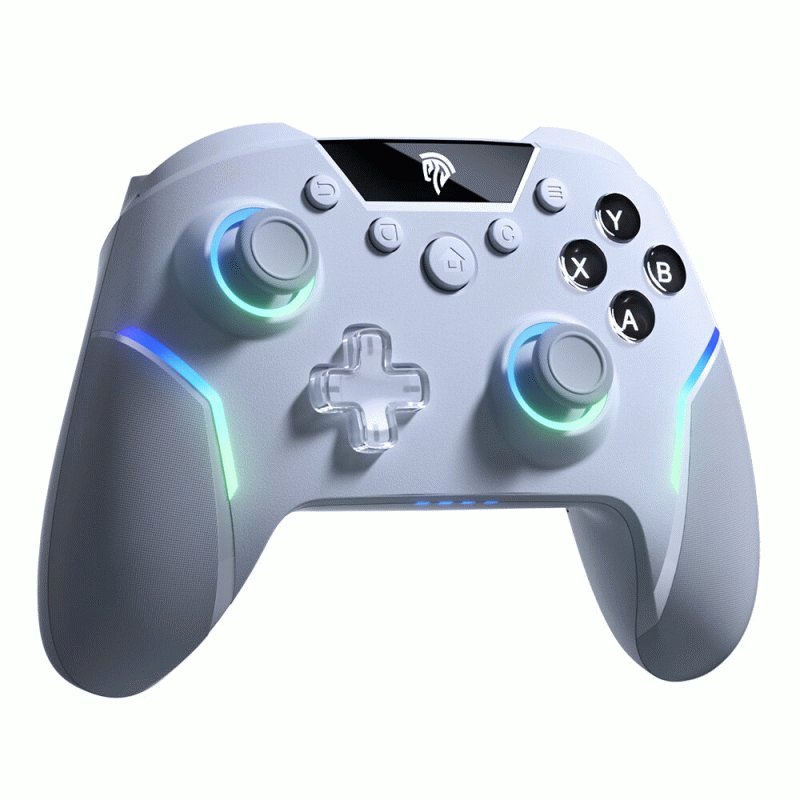 White - EasySMX ESM-X20 Wireless Gaming Controller Dual Hall Trigger 3-Mode Detachable Hall Joystick