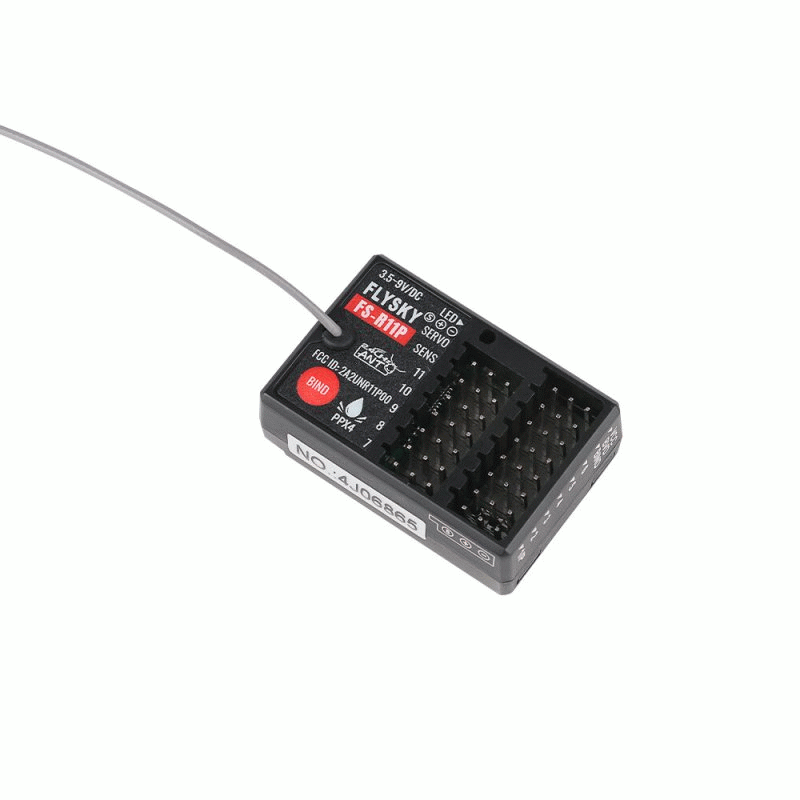 1 PC - Flysky FS-R11P 2.4GHz 11CH ANT Protocol PWM PPM i-BUS S.BUS Receiver Compatible with FS-G11P