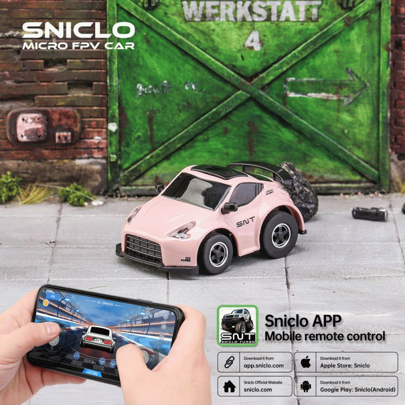 White - Diatone Sniclo 2009 2019 1/100 2.4G WIFI RC Car App Control Atom-Q Series Drift Desktop Micr