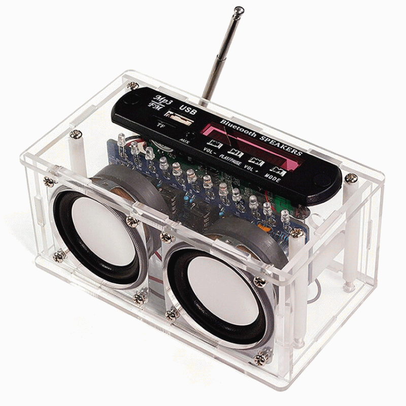 3Pcs DIY bluetooth Speaker Kit with FM Radio 87.5-108MHZ DIY Soldering Project Practice Electronic K