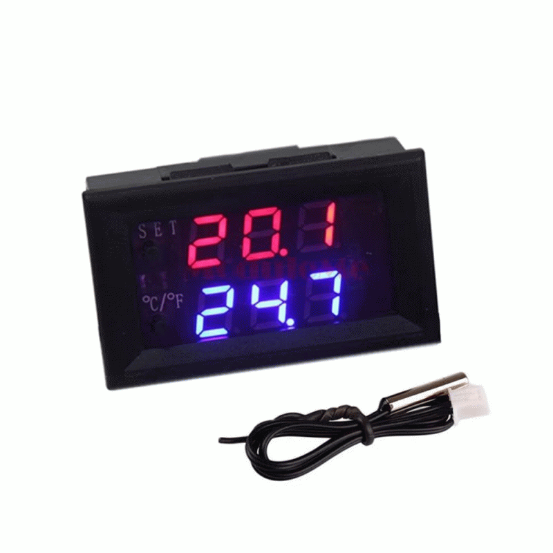 Black - DC 12V LED Digital Thermostat Temperature Control Electronic Thermometer Thermo Controller S