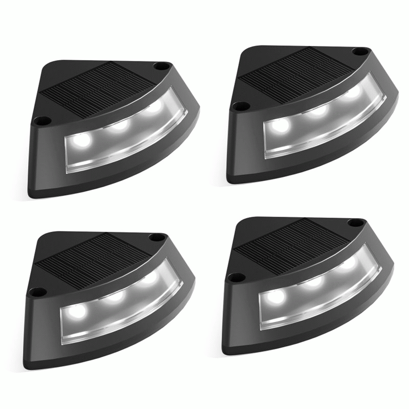 Warm Light - 4Pack Outdoor Solar Lights Yard Lamp Landscape Decor Villa Balcony Garden Wall Step Lam