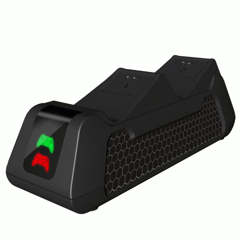 White - SKYPHER HHC-X1052 Dual Controller Charging Dock 1800mAh Battery Type-C Rechargeable Battery