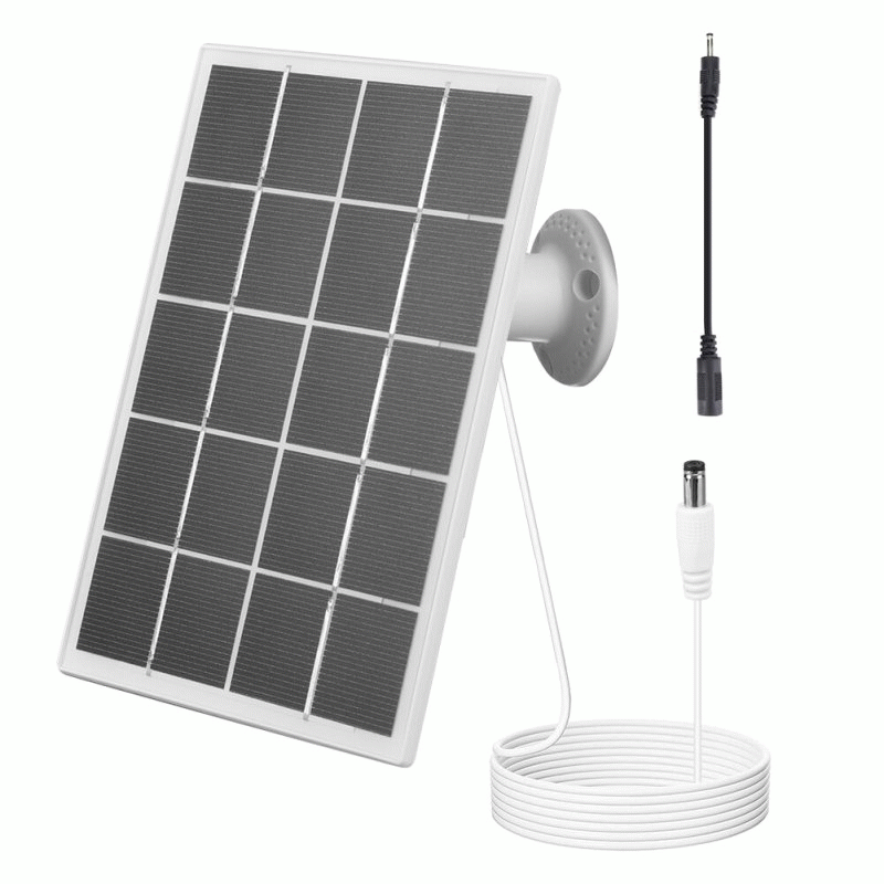 white - 10W Solar Panel Charger Waterproof Solar Panel for Ring Camera 360 Adjustable Wall Mount for