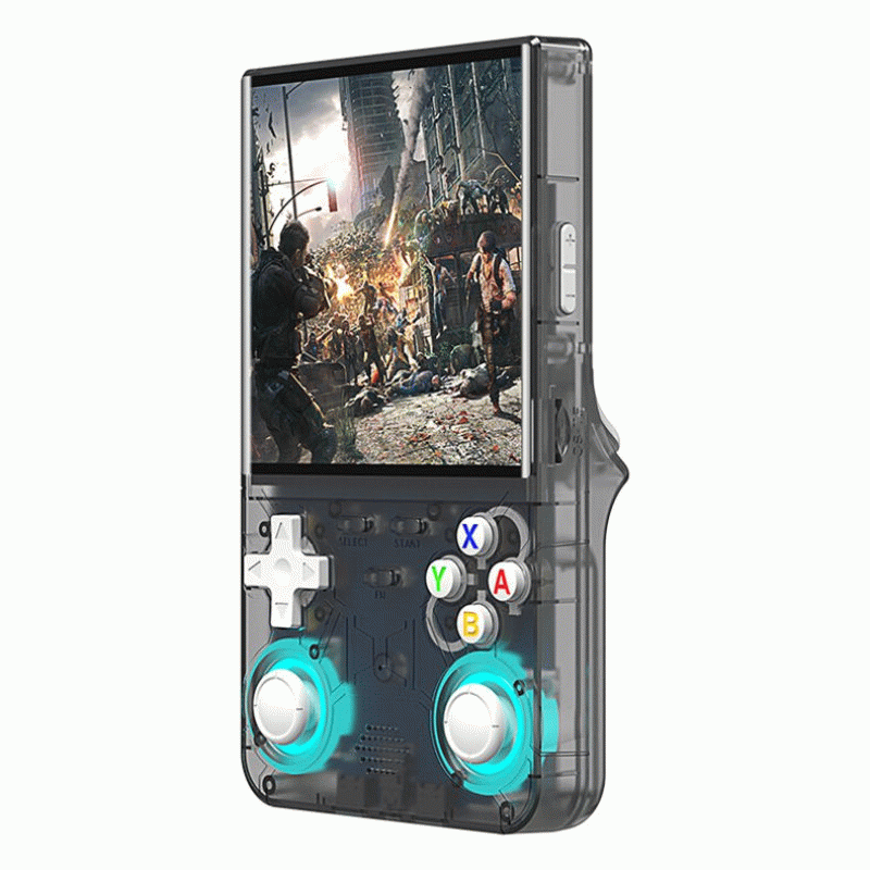 Grey - R36 Ultra 128G Open Source Handheld Game Console Built in 30000+Games 4-inch IPS Screen RK332