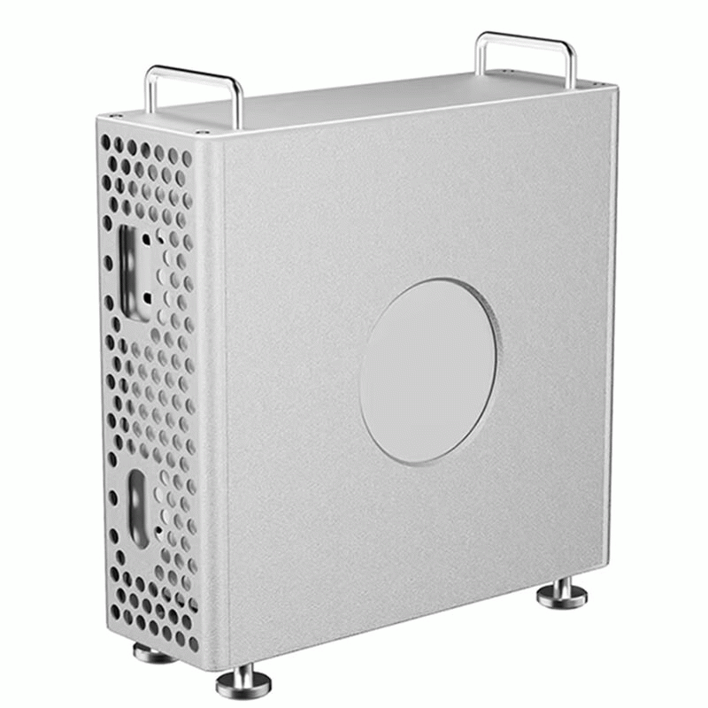 Silver - MM404 Mac/Mini Computer Host Aluminum Alloy Protective Shell Heat Dissipation Shockproof Co
