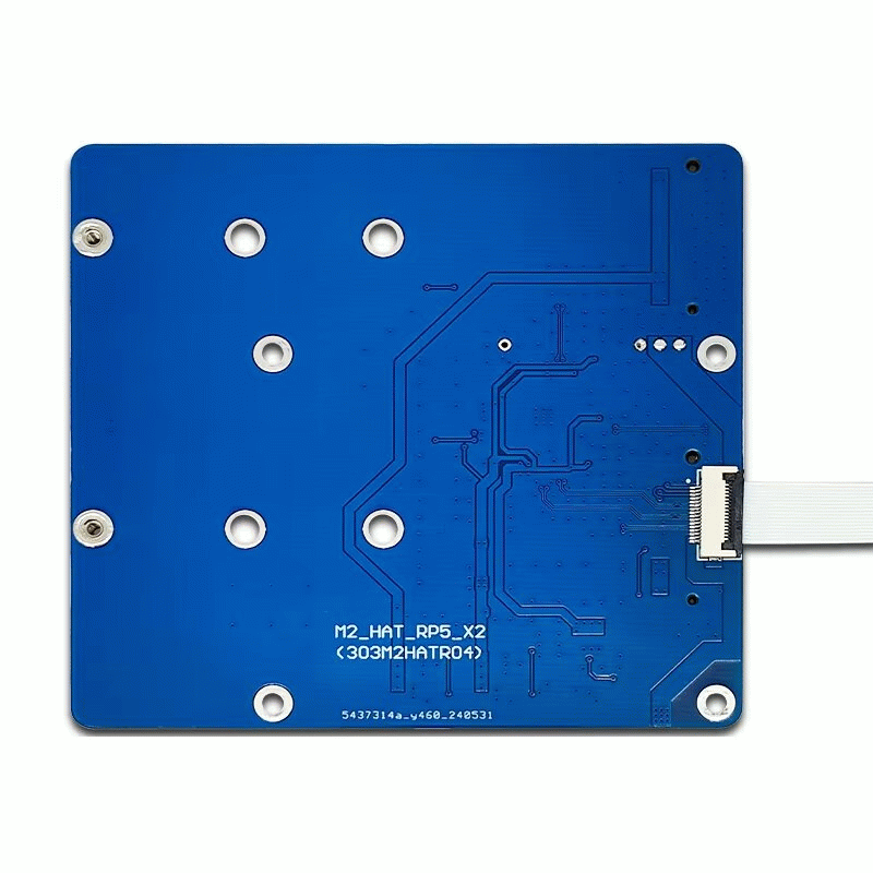 Only Board - Raspberry Pi 5 PCIe to M.2 Dual NVMe SSD Expansion Board High-Speed Dual SSD 2280 Suppo