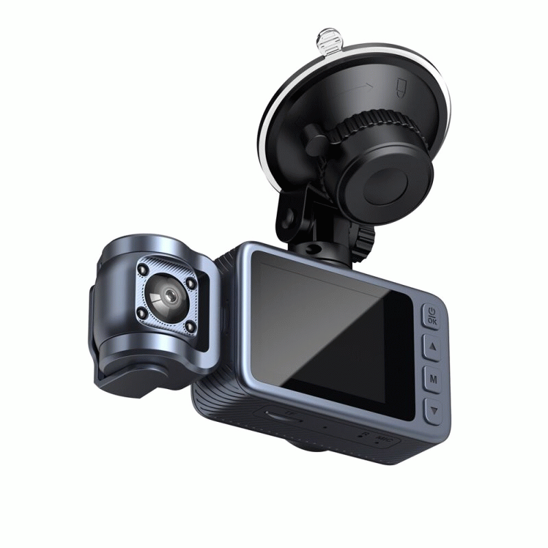 Buck Line - S2Q Dash Cam 3 Channel Front 2K Cabin 720P Rear 720P Wide Angle Lens Motion Detection G