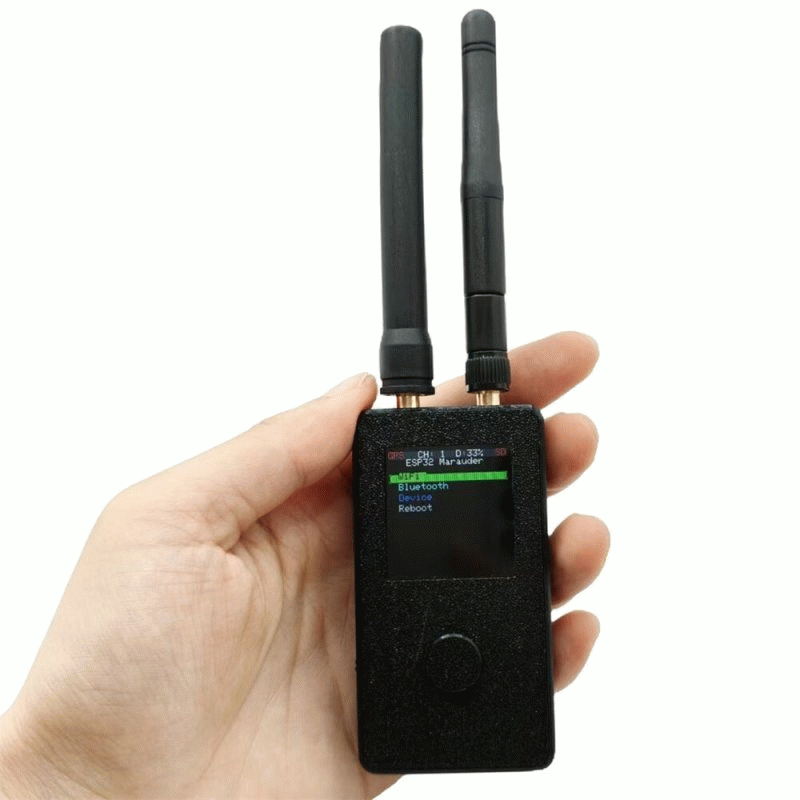 Black - Mini ESP32 Marauder Mar-x-Auder Device Wi-Fi Bluetooth Offensive and Defensive Tools Enable