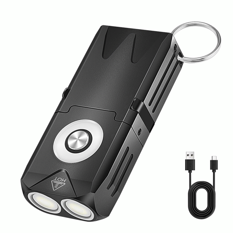 Black - SEEKNITE EV15 650 Lumens Portable Outdoor Emergency Magnetic EDC Flashlight - White Light +